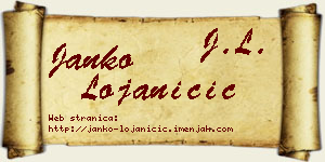 Janko Lojaničić vizit kartica